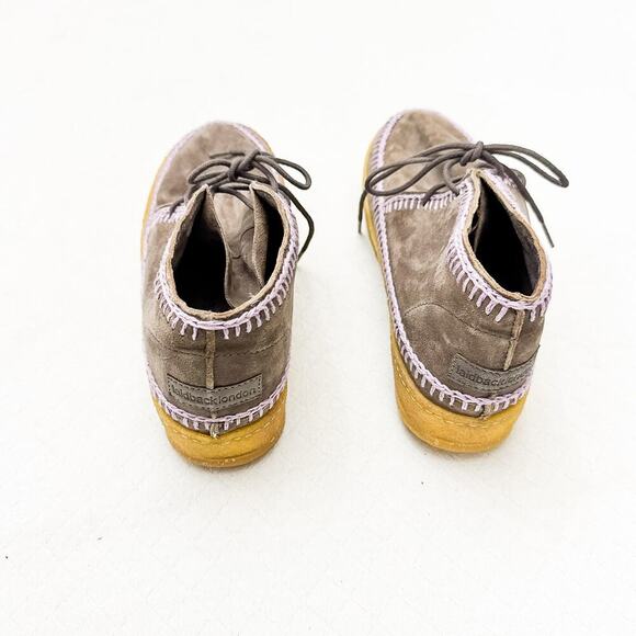 Anthropologie Laidback London Crochet Mocassin Suede Accented Booties Size 38 - Picture 2 of 8